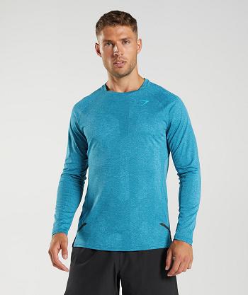 Pánské Long Sleeve Gymshark Apex Blankyt Tmavě Šedé Blankyt | CZ 2655NWY